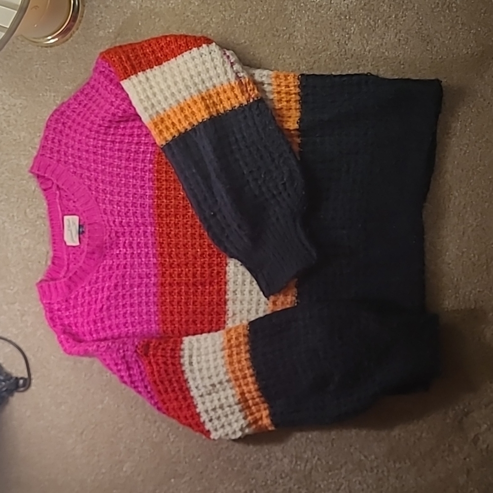 Women's block color sweater universal thread medium